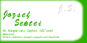 jozsef septei business card
